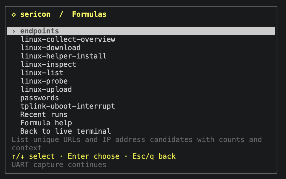 Formula menu, including a separately registered TP-Link example