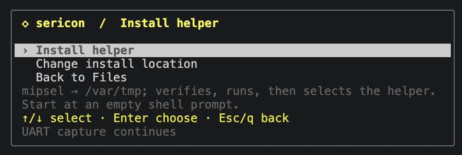Review the helper installation before starting the upload